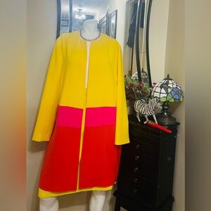 Anne Klein Bright Yellow Coat